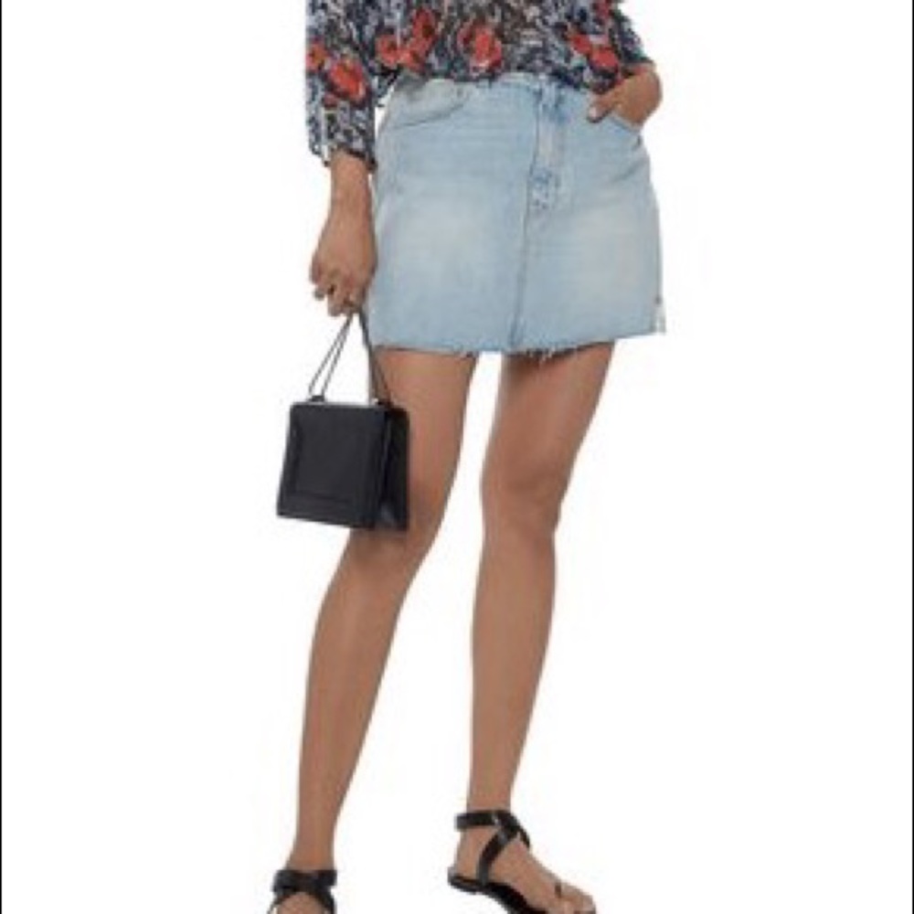 Denim mini skirt